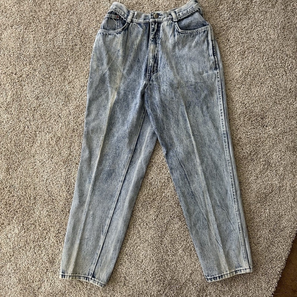Vintage Gitano Jeans‎ Girls 10 SHORT Acid Wash High Rise 80s Grunge Back Pockets
